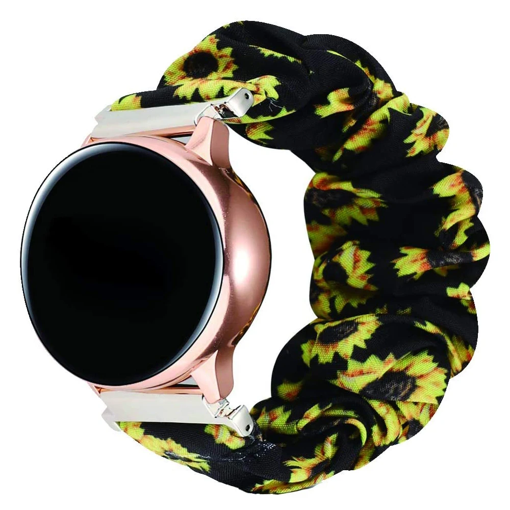 20mm 22mm エラスティックウォッチストラップ Samsung Galaxy Watch active 2 46mm 42mm huawei watch GT 2 ストラップ gear s3 frontier Amazfit Bip対応