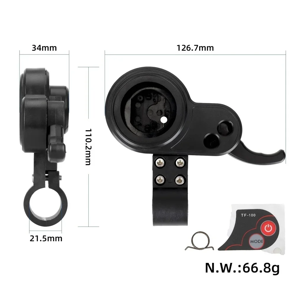 TF 100 Compatible Dashboard Plastic Cover with Stickers Black 12.67x3.4x11.02 cm For Scooter Dashboard Upgrades