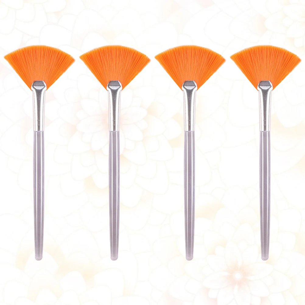 

4 Pcs Facial Mask Brushes Soft Bristles Safe Sensitive Skin Long Handle Easy Clean Water Durable Temperature Skincare Makeup