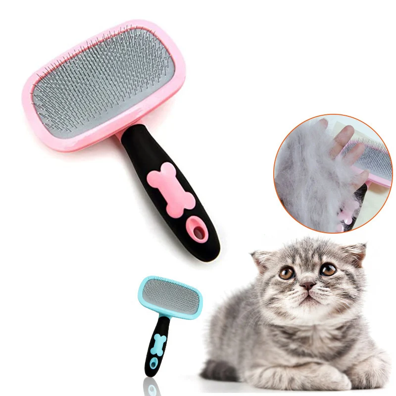 

Pet Needle Combs With Non-Slip Handle Small Medium Dog Hair Brushes Hair Removal Knotting Comb Grooming Supplies For Dogs Cats