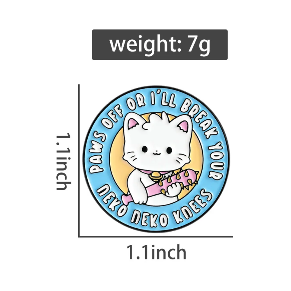 Fun Cat Enamel Brooch Cartoon Guitar Cat Metal Pin Angry Cat Online Backpack Decoration Pins for Clothing