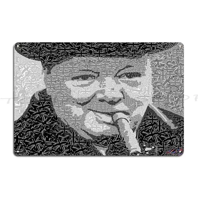 Winston Churchill Effort Inspirational Quote  Metal Sign Wall Mural Wall Plaque Party Garage Plaques printed  Tin Sign Poster