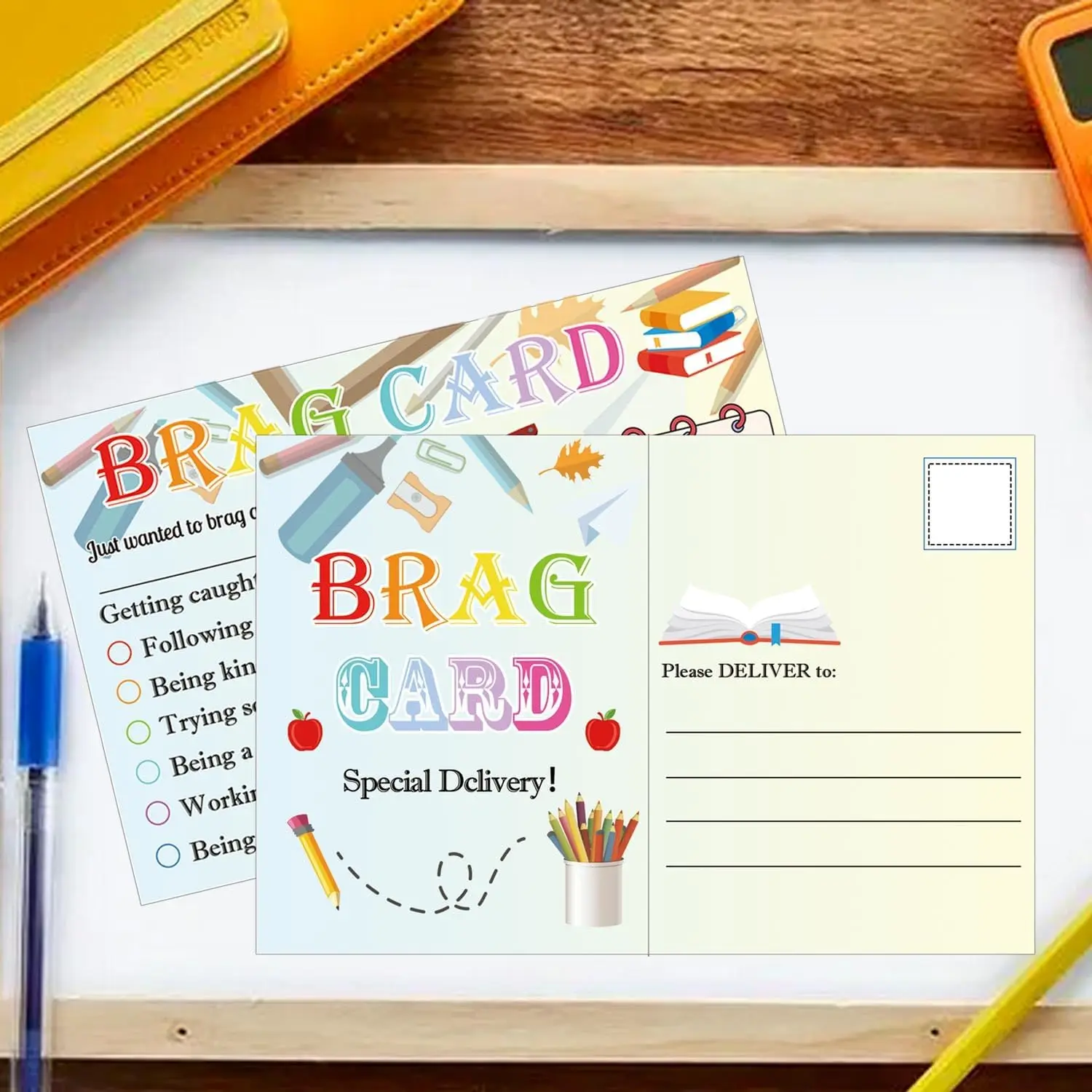50 Pack Teacher Mail Brag Cards Postcards For Notes Home To Parents - 4 * 6 Inch
