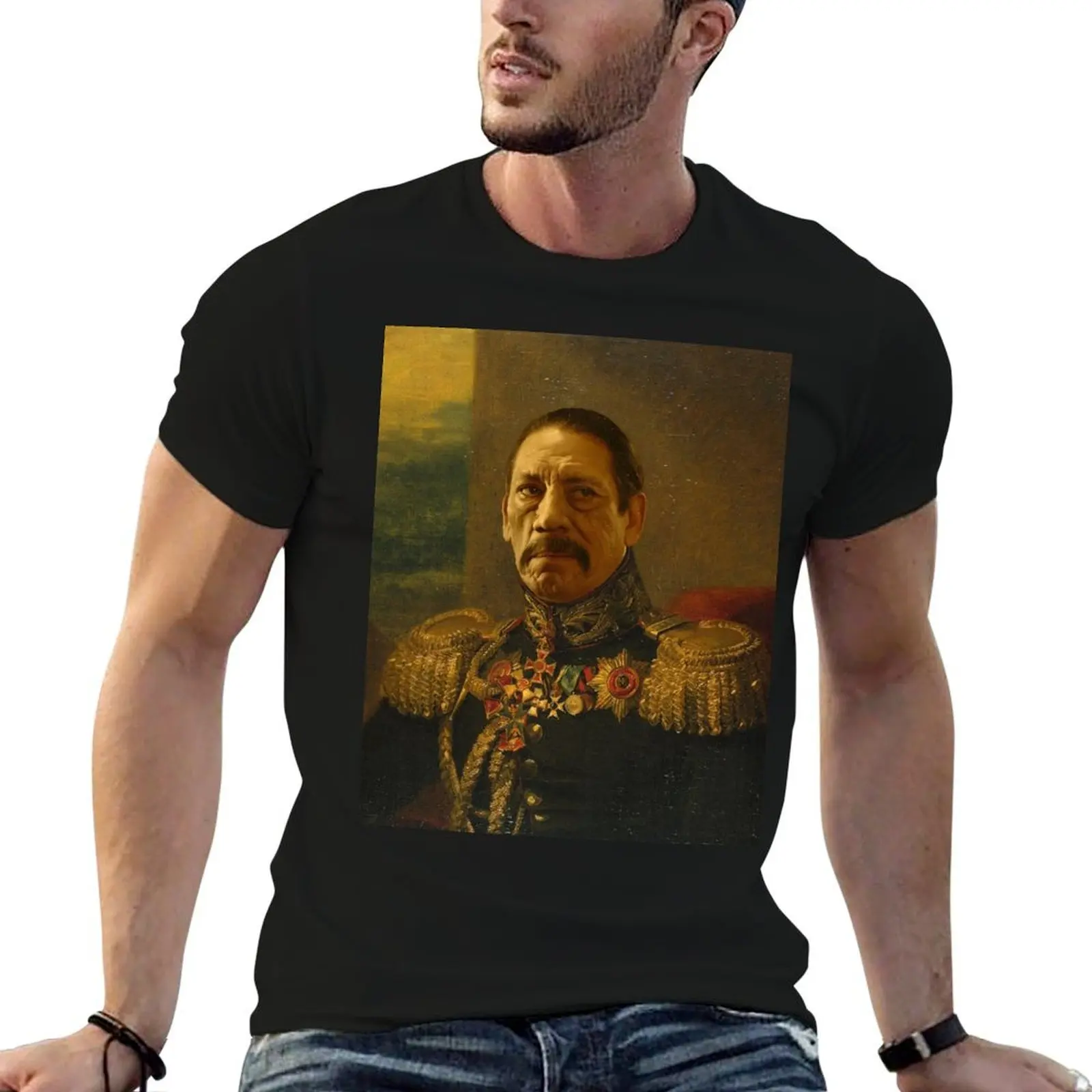 Danny Trejo - replaceface T-Shirt anime figures blacks Aesthetic clothing sweat Men's cotton t-shirt