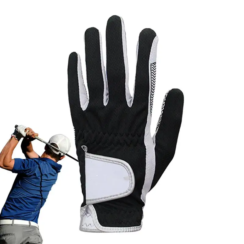 Left Right Sports Golf Gloves Soft Men Left-Hand Or Right-Hand Golf Mittens Breathable Adjustable Mens Golf Gloves For Golfer