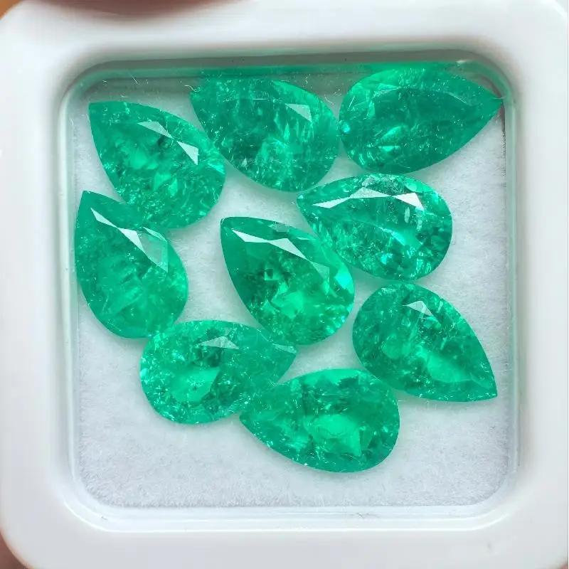 

Oval Cut Colombia Lab Grown Emeralds Gemstone With AGL Certificate For Ring Pendant Jewelry Diy Making