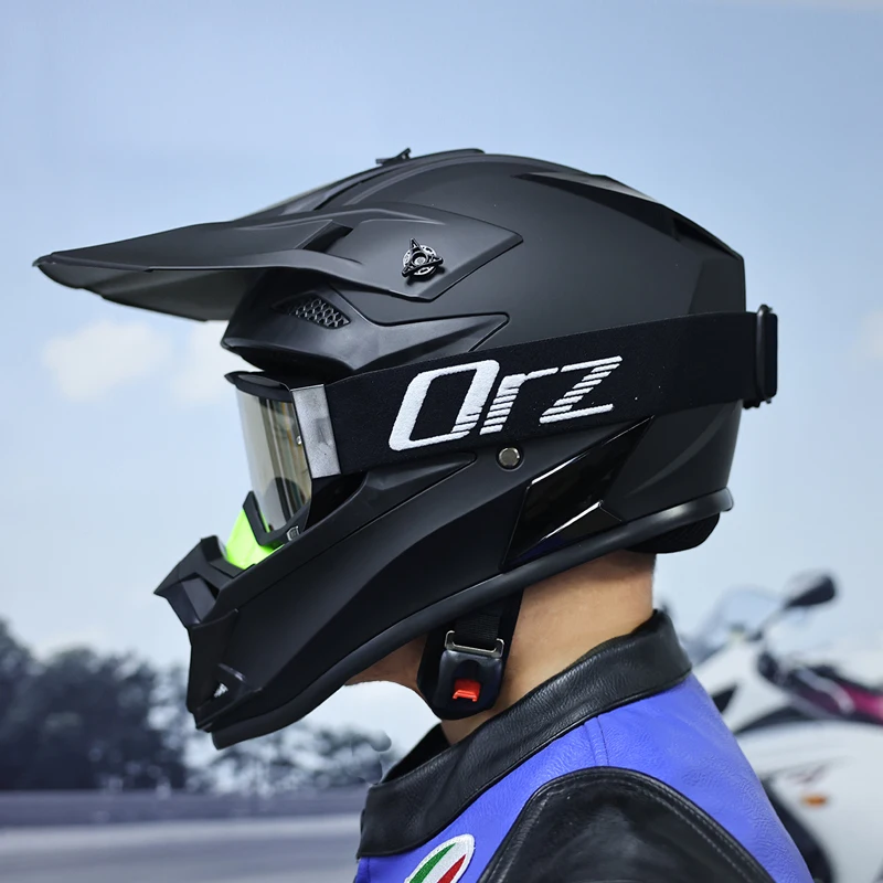 ORZ-F16-Casco de moto todoterreno, casco de rally para hombres y mujeres, andar en bicicleta de montaña, reducción de velocidad, karting, todas las estaciones