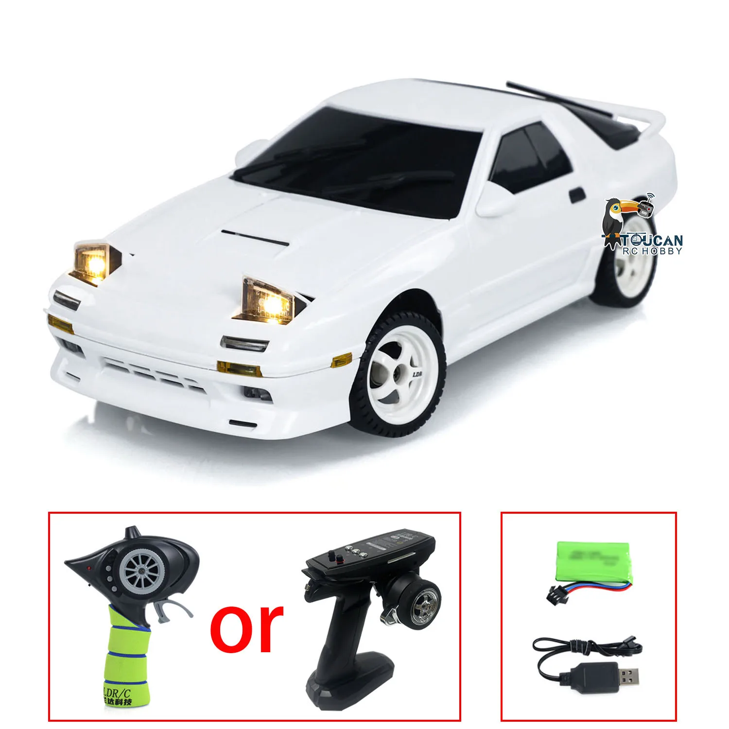 Toys LDRC Drift Car Mini 1/18 RX7 LD1802 RC Racing Car RWD Gyroscope Wireless Control Electric Vehicles Model for Boys Gifts