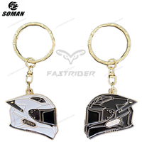 SOMAN Motorcycle Helmet Accessories & Parts Helmet Key Chain Moto Helmets Prim Cascos Decoration Key Ring for Motorcycle Fans