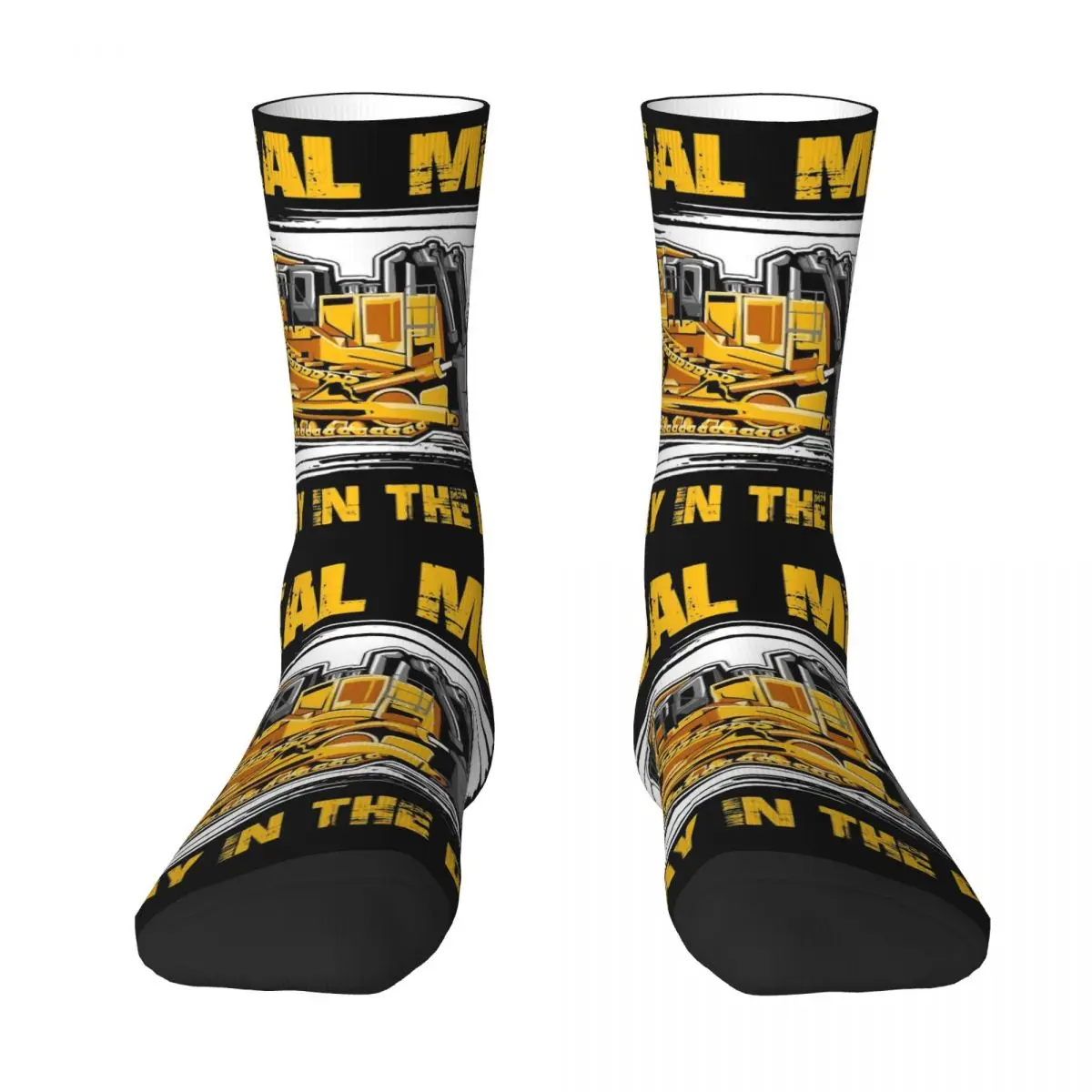 Heavy Equipment Operator Excavator Driver Unisex Winter Socks Hip Hop Happy Socks Street Style Crazy Sock