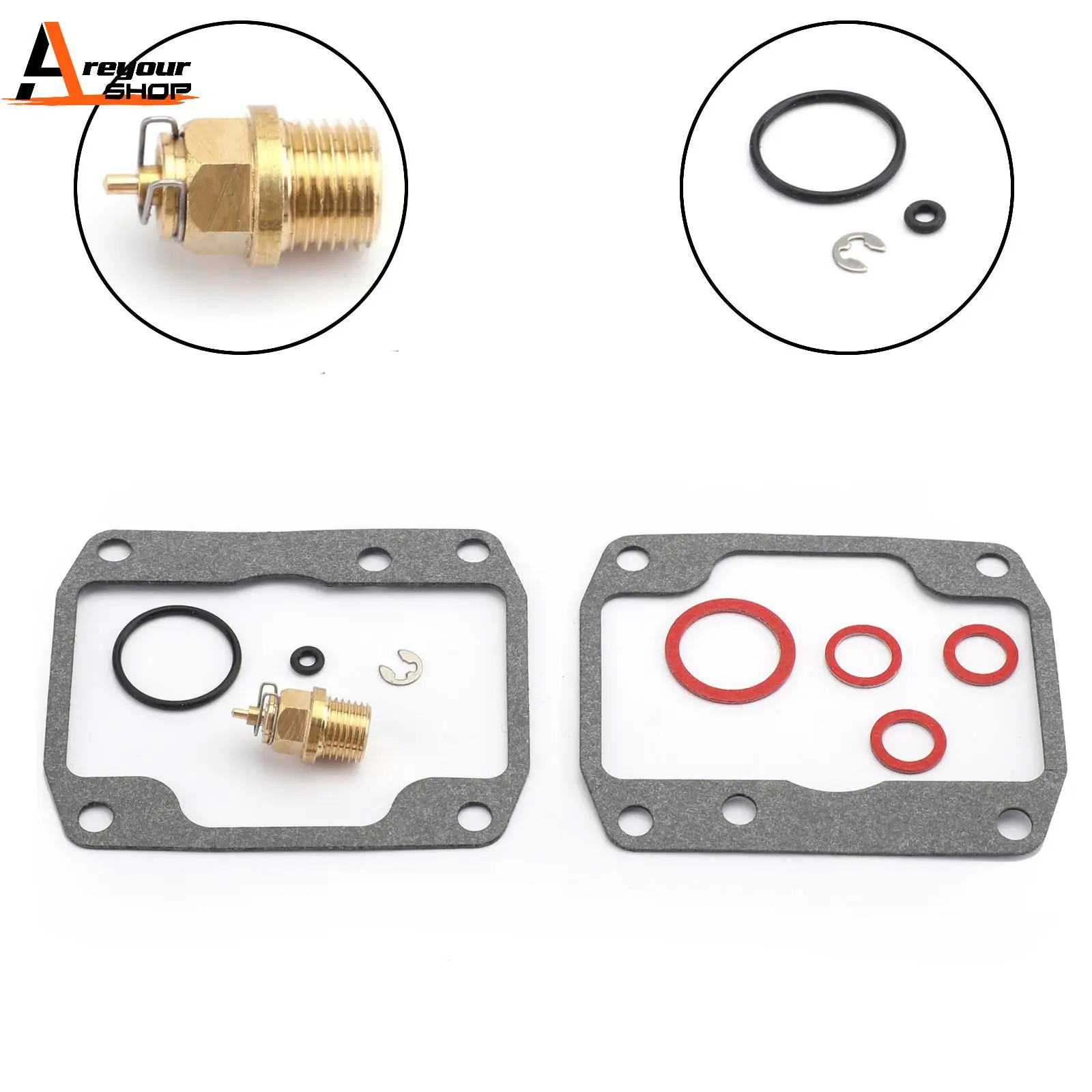 

Areyourshop For SPI for Mikuni VM36 VM38 VM 36 38 MM SM-07080 Carburetor Carb Repair Rebuild Kit Gasket