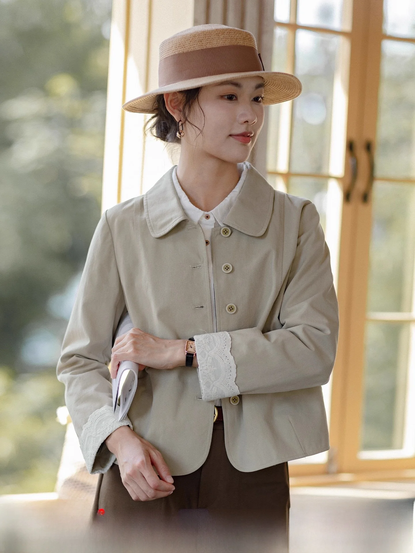 

Женская осенняя новинка: повседневная куртка из смесового хлопка, высокое качество, стильный дизайн.