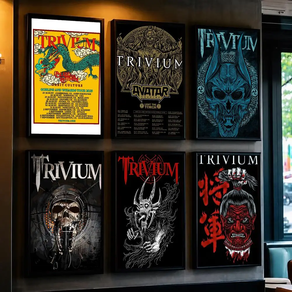 band T-Trivium-M Poster Decorative Wall Art Sticker for Cafe Office Bedroom and Living Room