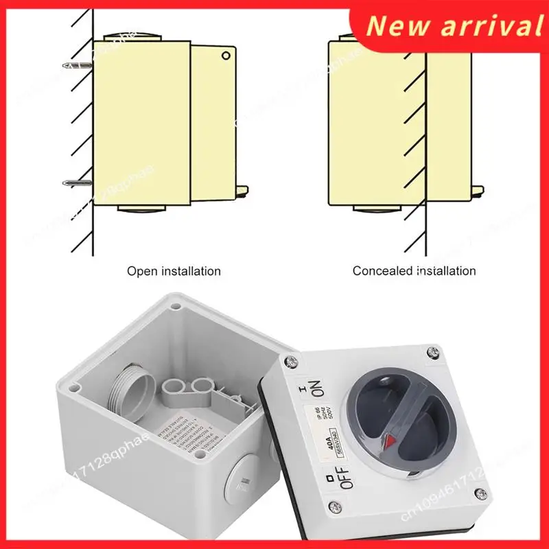 N89R Interruttore impermeabile Isolatore di alimentazione esterno Interruttore on-off Presa interruttore di controllo rotativo antipolvere con accessori (3P40A)