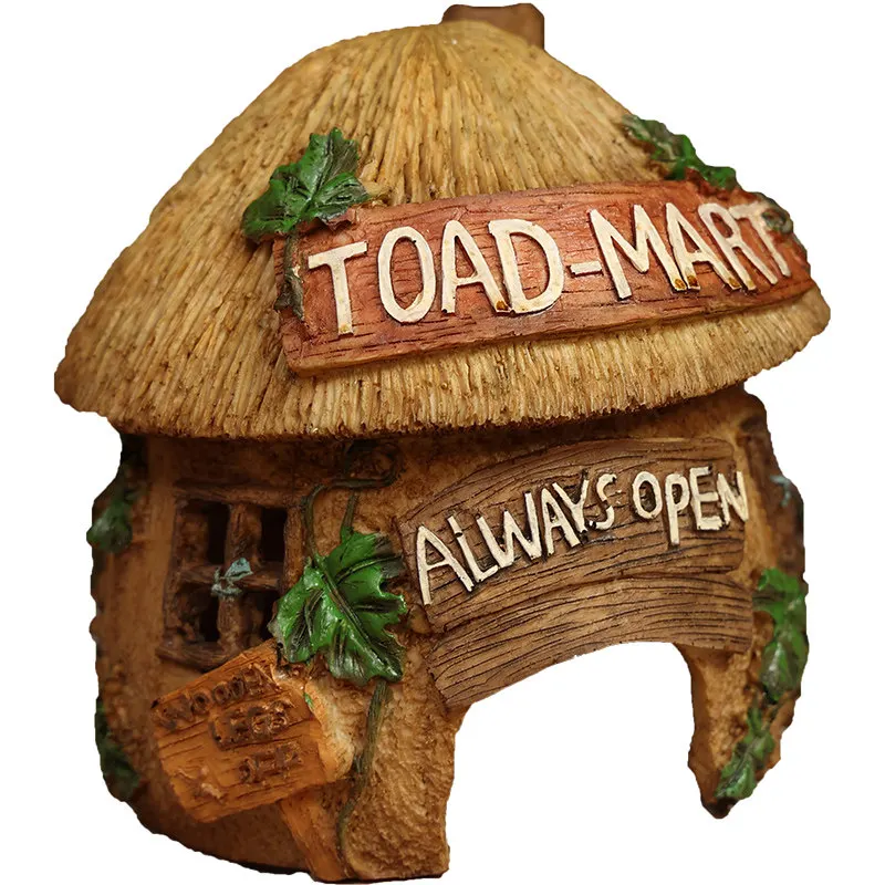 Fairy Tale Mushroom House Candle Holder, Hand-Painted Resin Ornament, Creative Garden Home Decor Art Gift