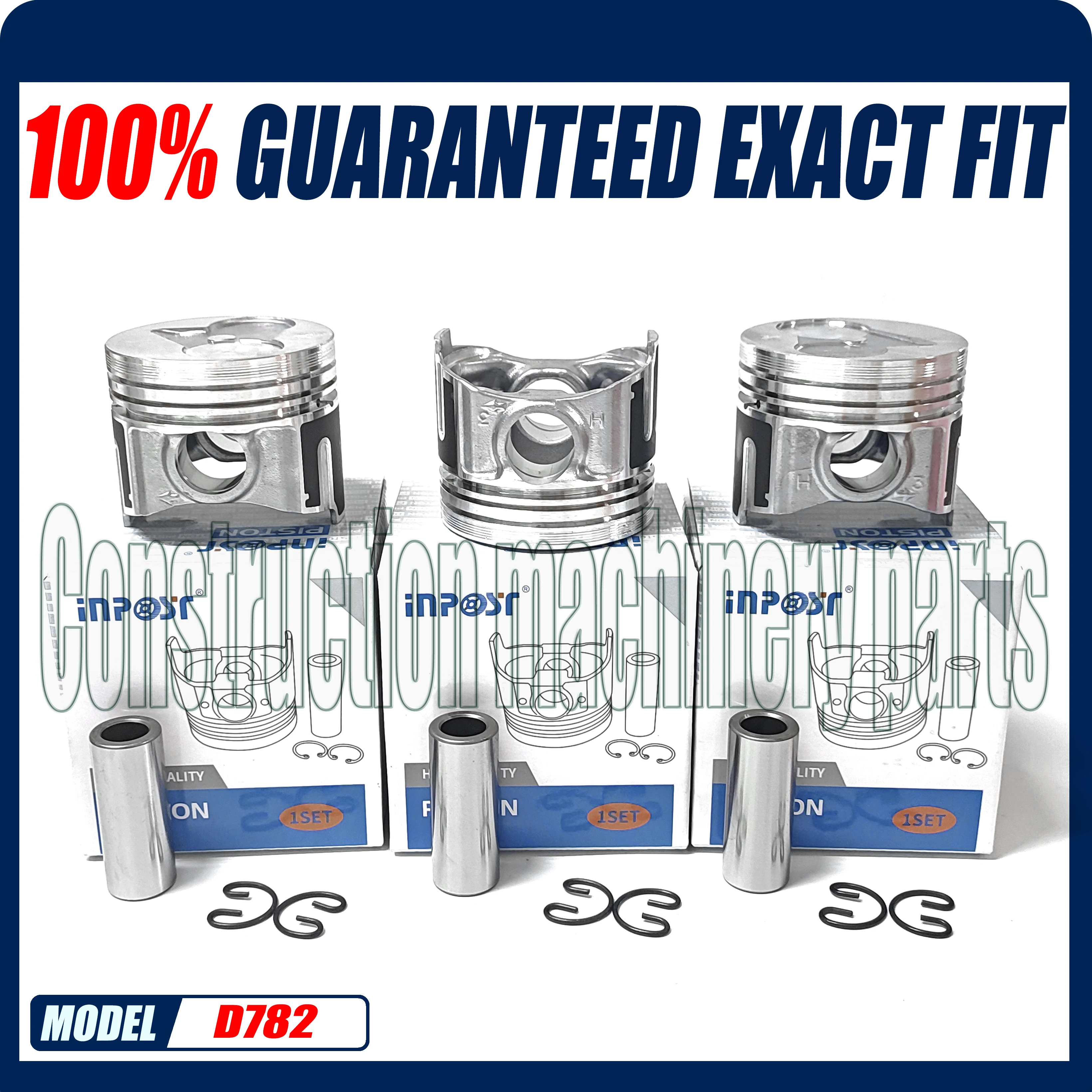 Diesel Engine D782 Piston Set STD 67mm for Kubota