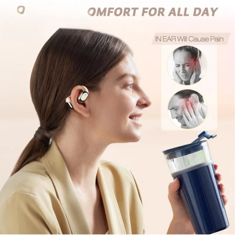 Open-ear headphone, OWS,Bluetooth v5.4 earphones, fashionable earbuds, IPX5 water proof, wireless gaming headphones, low latency