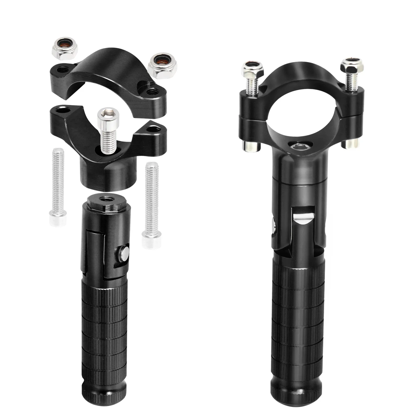 Alconstar Footrest  Motorcycle Bicycle Folding Foot Pegs 90 Degree Foldable Electric Motorbike Passenger Footrests Rearsets Rear