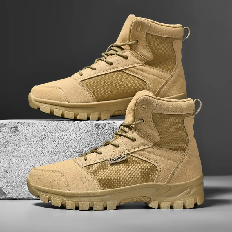 

Outdoor Men's and Women's Hiking and Climbing Boots, High-Top Combat Training Boots, Slip-Resistant, Wear-Resistant, Breathable