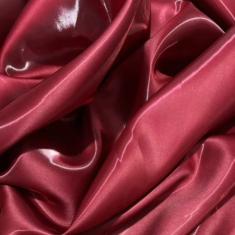Luxury Glossy Liquid Satin Fabric Reflective Galaxy Shiny Bridal Satin Fabric for Fashion Dress Suit Design Material