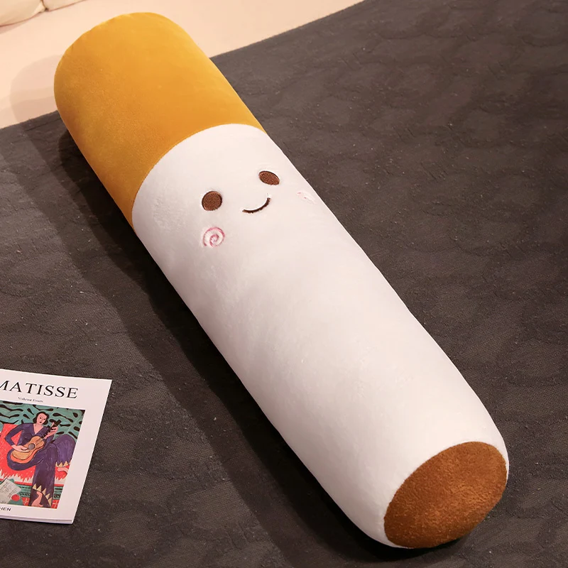Funny Smoking Cylindrical Sleeping Cigarette Pillow Smulation Plush Toys Fashion Boyfriend Birthday Gift