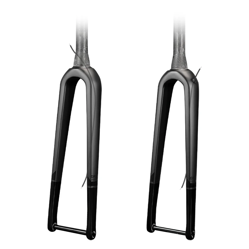 Full Carbon Gravel/Road Bike Front Fork - Internal Cable Routing, Through Axle, Ultra Light, High Strength,Durable,Cycling Parts