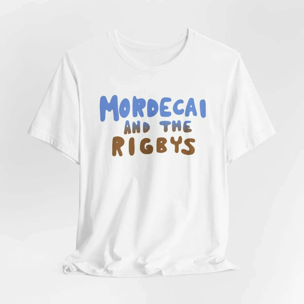 Camiseta Mordecai and the Rigbys con gráfico de banda de dibujos animados, camiseta Mordecai Rigbys, camiseta informal de algodón unisex para hombre y mujer