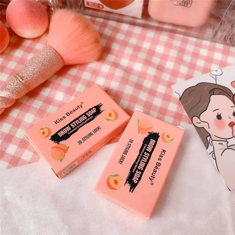 Long Lasting Eyebrow Soap Wax Dense Eyes Brow Transparent Makeup Styling Gel Wax with Brushes Cosmetics Tools Eyebrow Gel