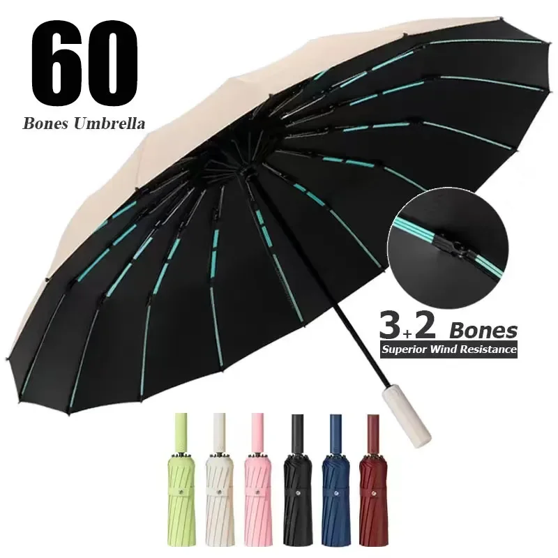 Windproof Double Layer Fully Automatic Resistant Umbrella