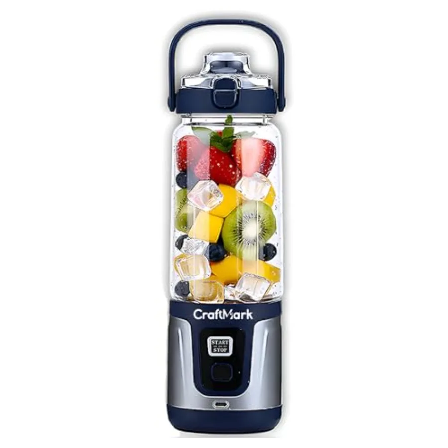 

Портативный блендер для смузи 24 унции, персональный мини-блендер с USB-зарядкой, беспроводной, для протеиновых коктейлей и измельчения льда