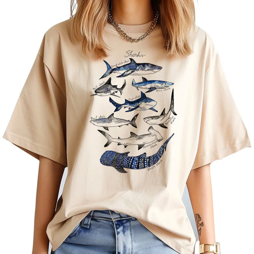 Whales top women Y2K designer top female funny 2000s manga clothing