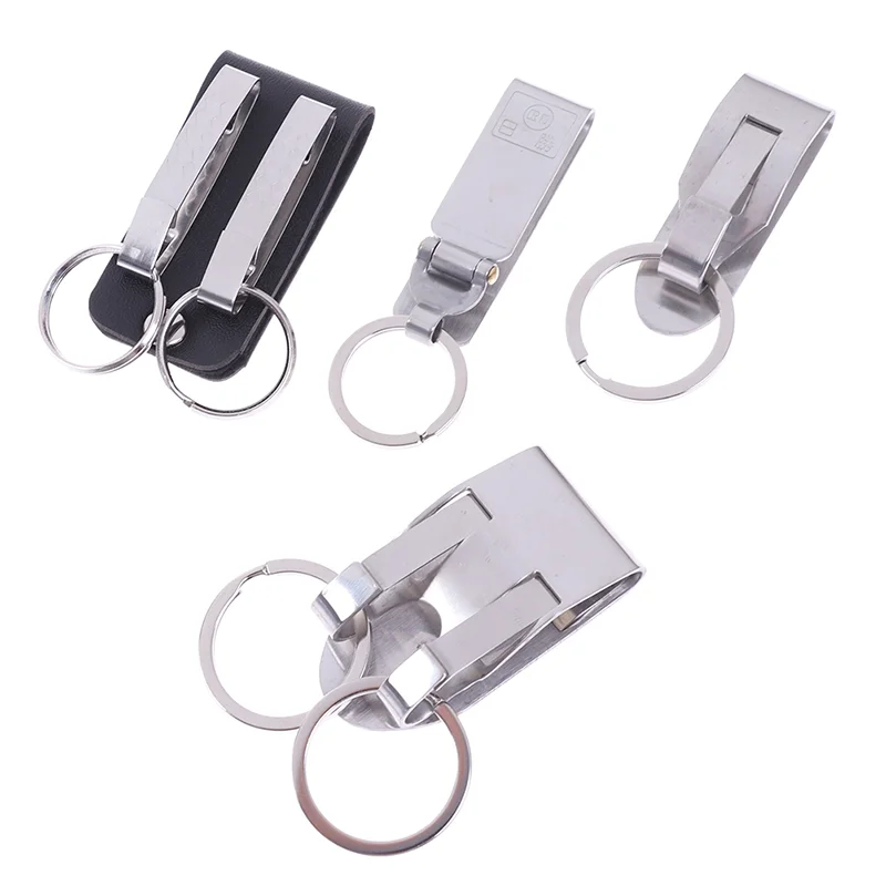 Llavero de liberación rápida de acero inoxidable, Clip para cinturón, soporte para llave, hebilla de anillo
