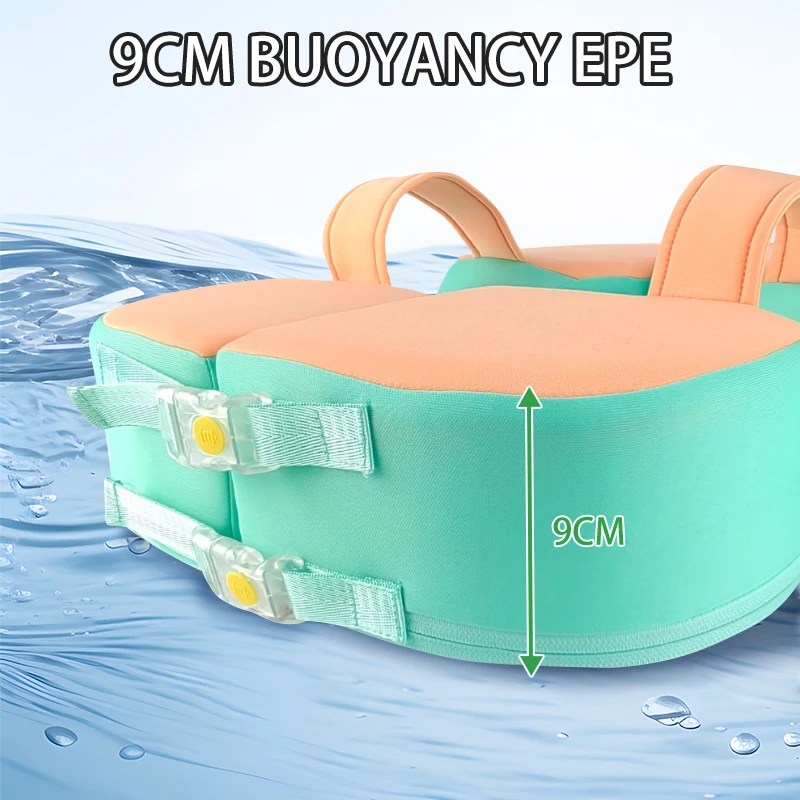 Anello galleggiante per piscina non gonfiabile per bambini con fibbie di sicurezza Aiuto per il nuoto infantile per bambini di età compresa tra 3 e 36 mesi