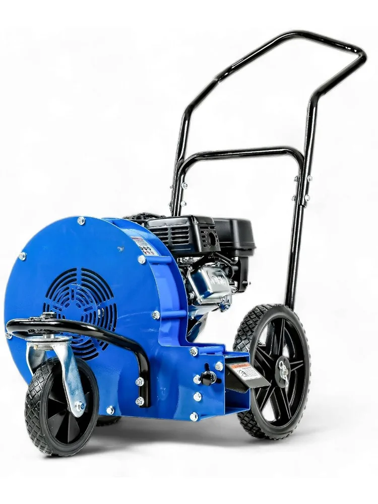 Leaf Blower Wheeled Walk Behind Jet Sweep Manual-Propelled Powerful 7HP 4 Stroke OHV Motor Output Wind Force of 150 MPH