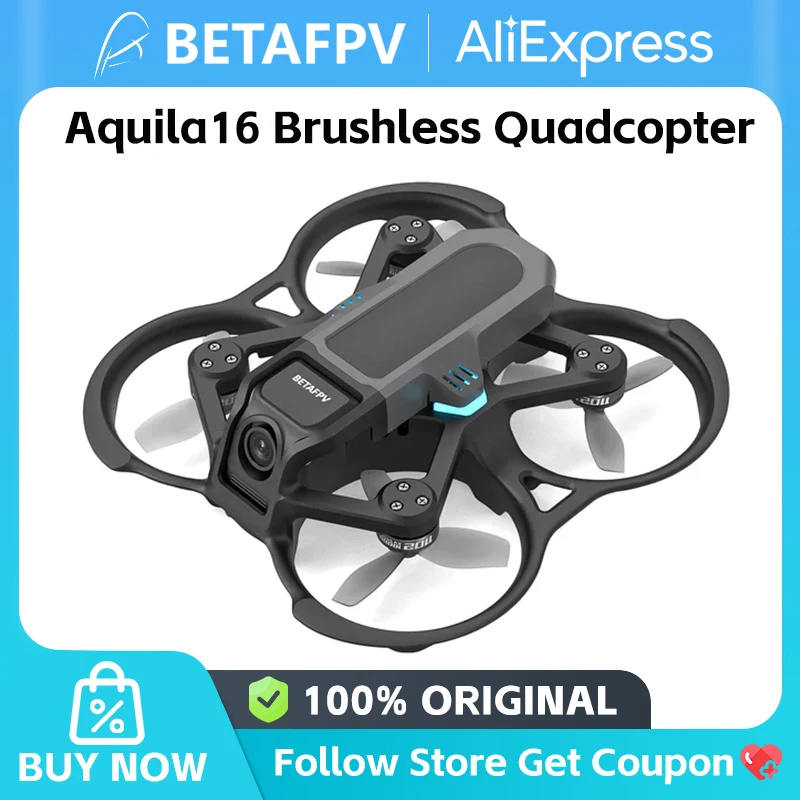 BETAFPV Aquila16 Brushless Quadcopter Up to 8 Mins for VR03 FPV Goggles 1102|18000KV Motor 45mm 3-Blades Propellers - image 1 of 6