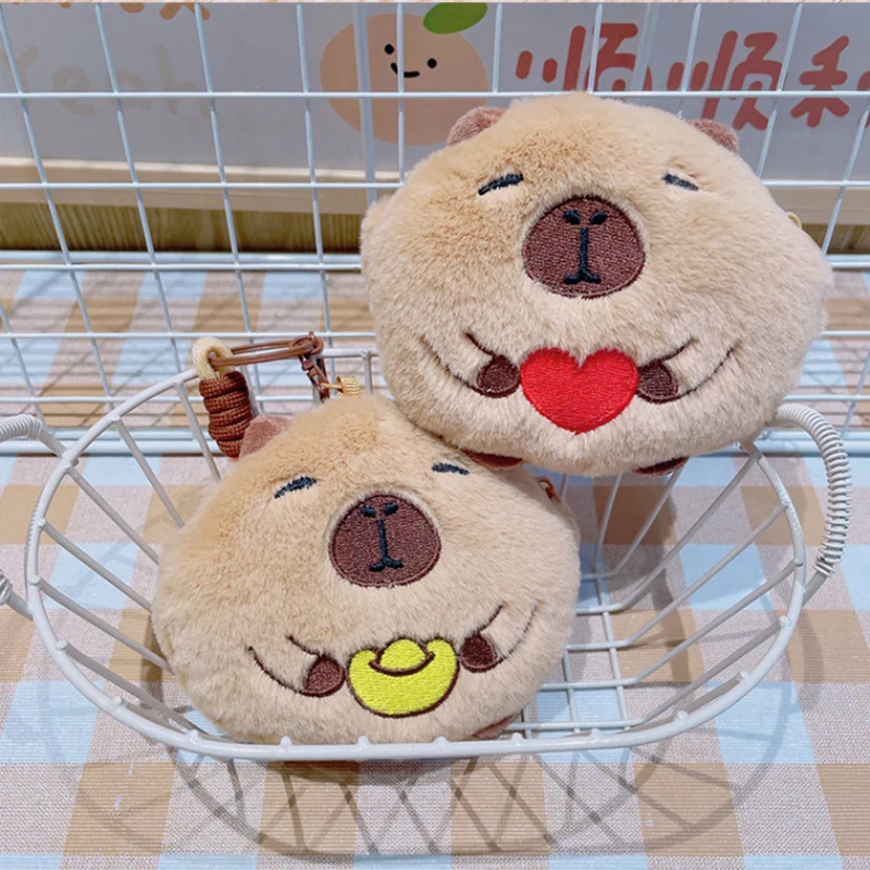 Cute Capybara Plush Coin Purse Capibala Storage Bag Doll Envelope Girlfriend Pack Ornament Couple Gifts
