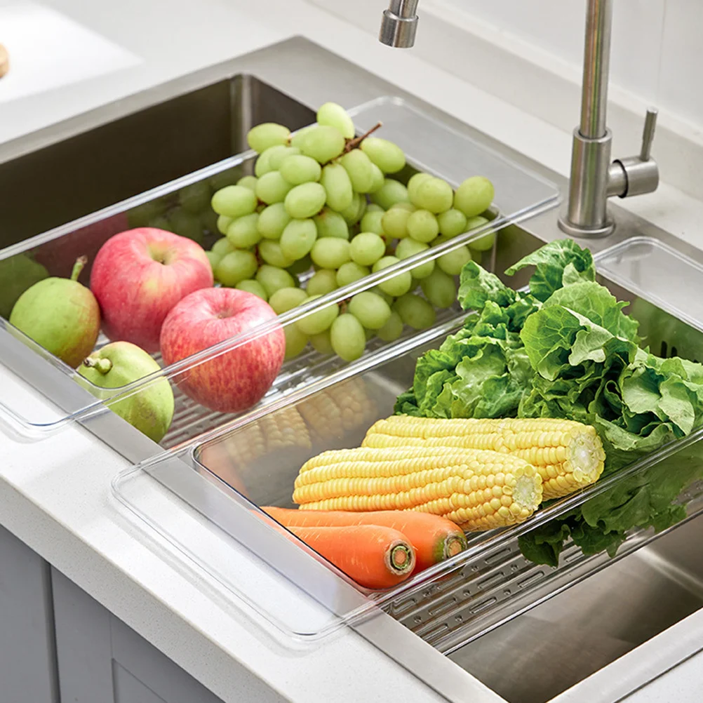 

Multifunctional Plastic Sink Drain Vegetable Washing Draining Basket Kitchen Sink Strainer Storage Holderfilter Basket For
