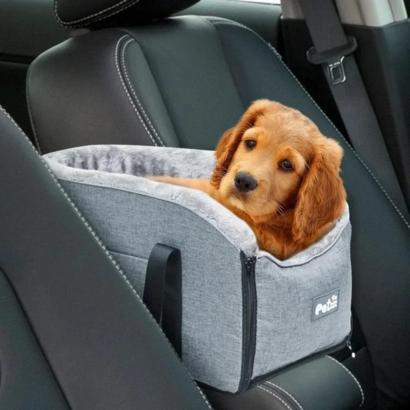 

Dog Console Car Seat Travel Bags For Dogs Cats Portable Dog Car Seat Perfect For Small Pets For Most Car Deluxe Interactive Pet