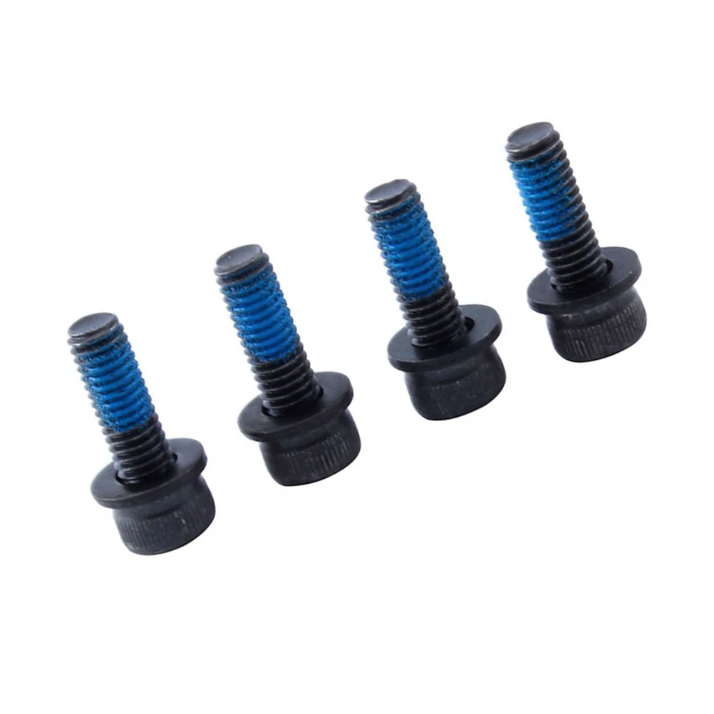 

4pcs M6*18 Steel Fixing Screws Disc Mount Adapter For Mountain Bike Durable Rustproof Long Screws Washer Included High
