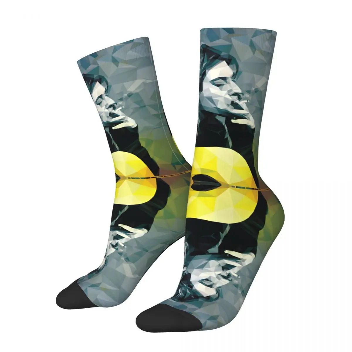 

Funny Crazy compression KC Sock for Men Hip Hop Vintage Utero Happy Quality Pattern Printed Boys Crew Sock Novelty Gift