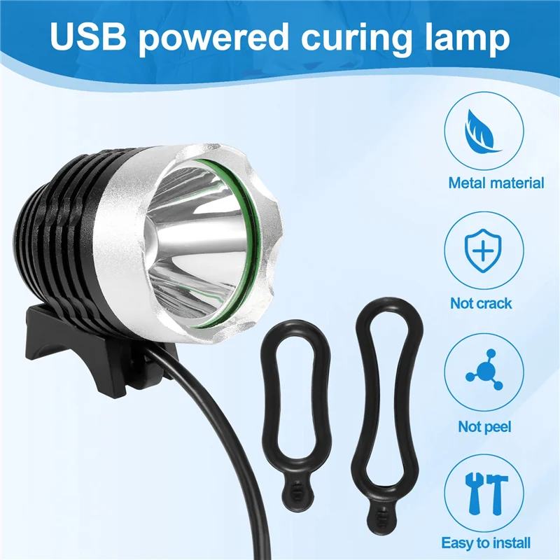 USB UV Curing Light, 10W Portable Durable Ultraviolet Glue Curing Light Lamp, For Mobile Phone Repair