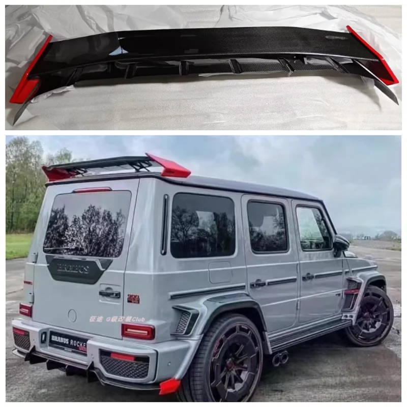 

For Mercedes-Benz G-class W464 G63 G550 G350 G900 2017-2023 High Quality Carbon Fiber Car Rear Bumper Trunk Lip Spoiler Wing