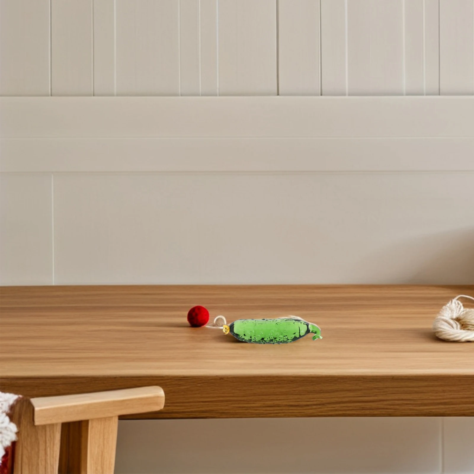 

Realistic Glass Cucumber Ornament Simulation Lifelike Vegetable Decor for Desktop Tabletop Centerpiece Artificial Food