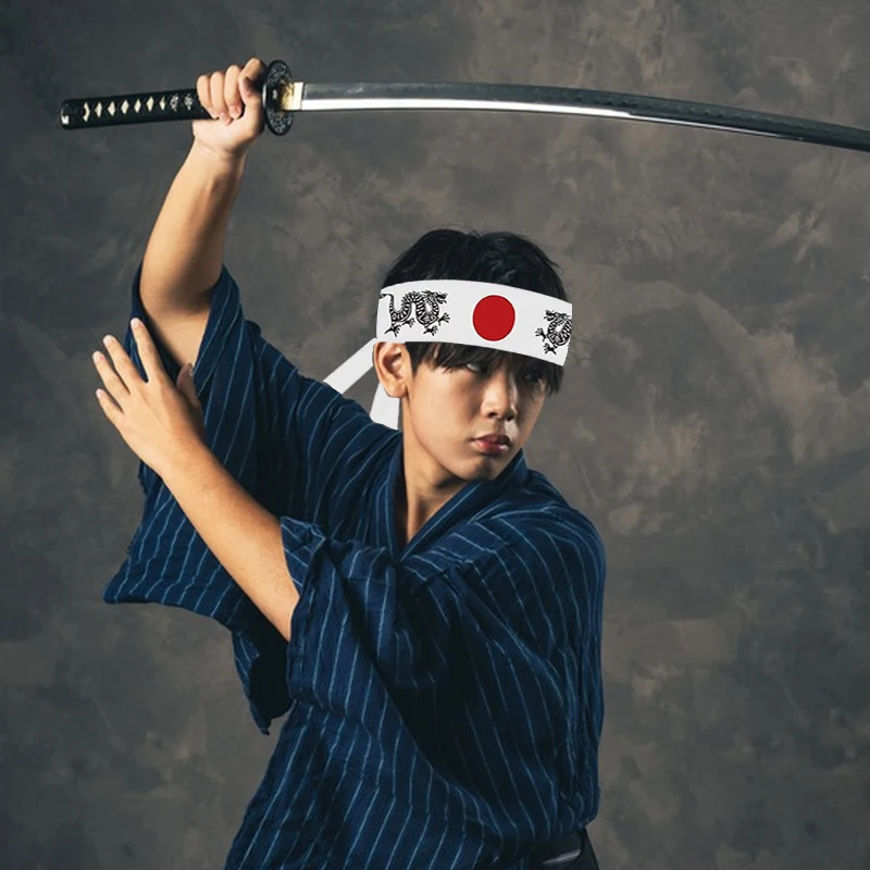 Diadema japonesa Hachimaki para Chef de Sushi, Bandana de Karate, diademas, diadema samurái, ejercicio deportivo