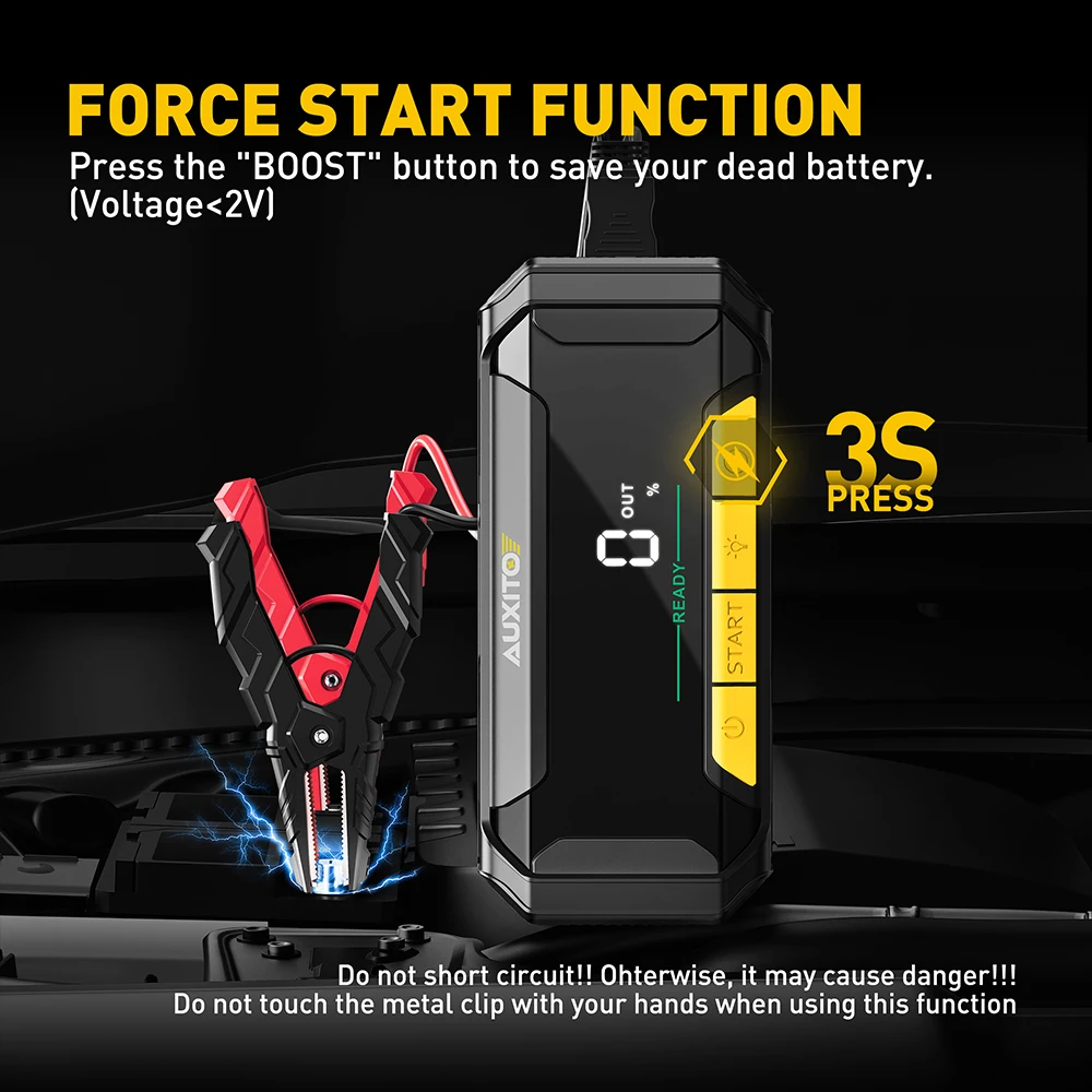 AUXITO 1Set بطارية السيارة الانتقال كاتب دفعة قوة بدء وظيفة 20,000mAh الانتقال صندوق بنك الطاقة المحمولة مع USB شحن سريع 12 فولت