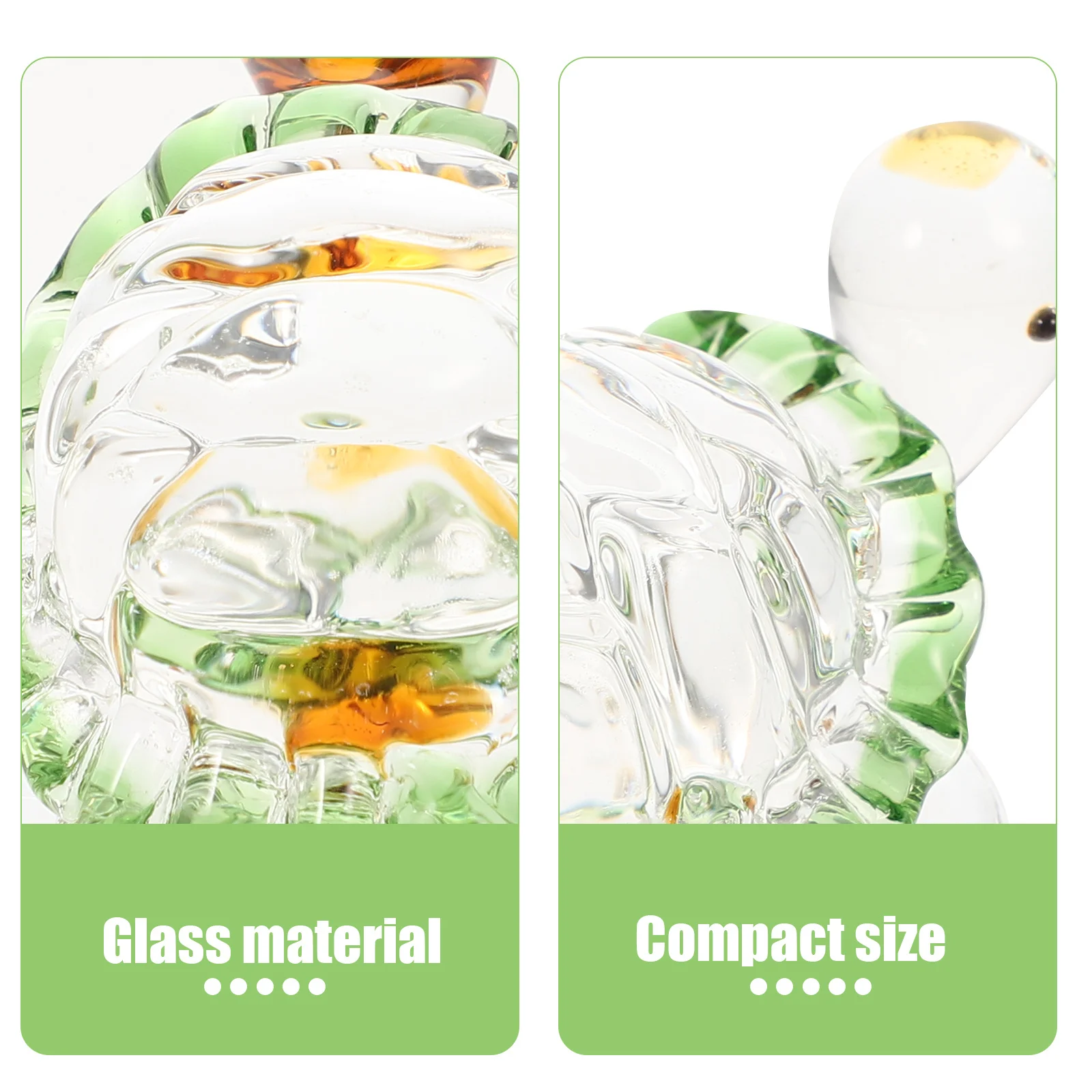 

Coffee Table Decor Glass Turtle Figurine Home Small Green Living Room Decoration