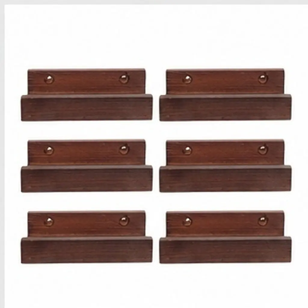 6 étagères murales en bois naturel pour disques vinyles, présentoir ouvert pour albums, étagère de rangement pour vinyles, étagère murale en bois pour disques, décoration murale