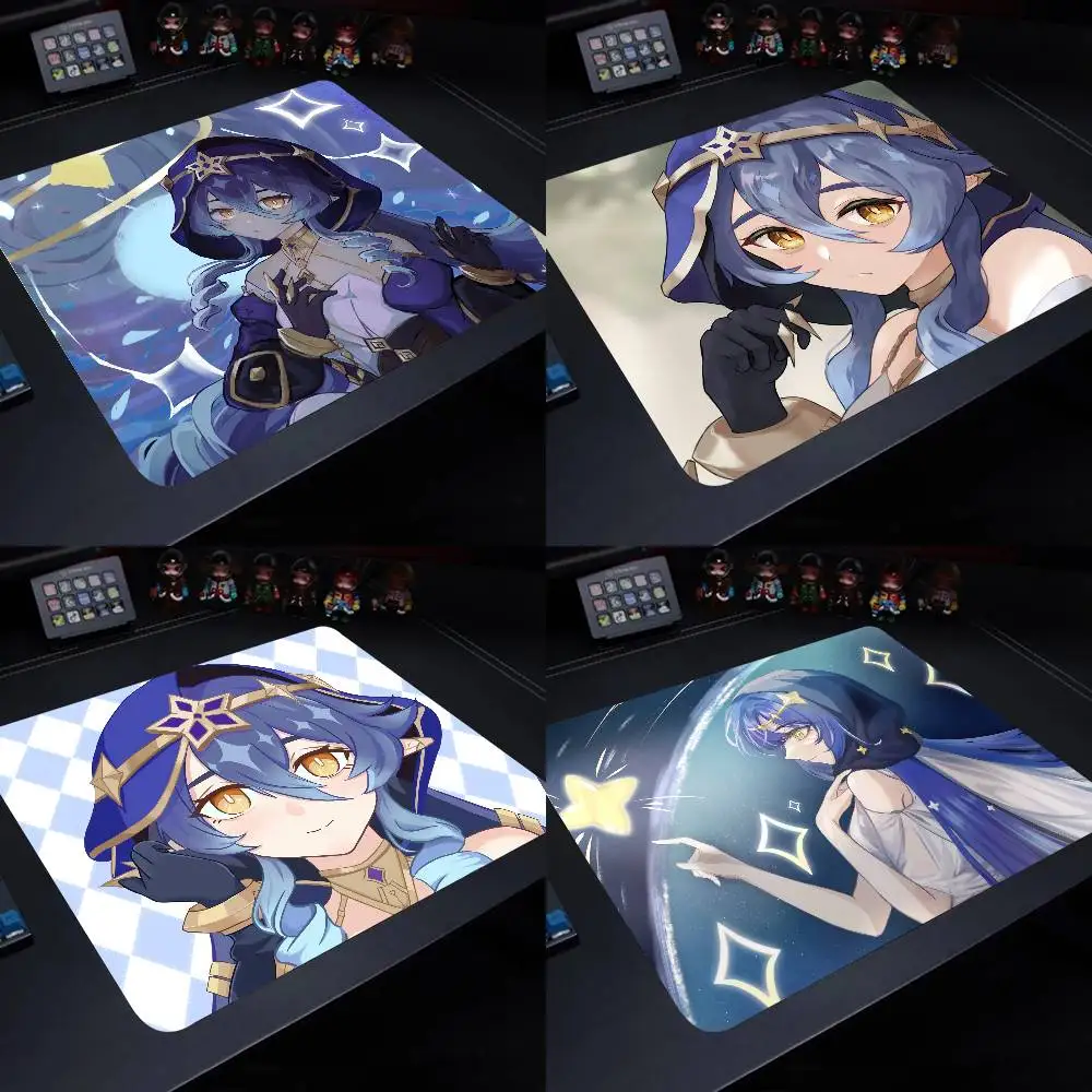 Layla Genshin Impact Mouse Pad 22X18 Square Computer Accessories Office Game Table Mats Rubber Anti-slip Mousepads