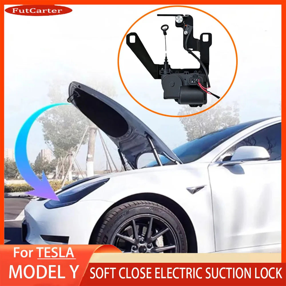 

Для Tesla Model Y автомобильный мягкий закрывающийся замок, передний багажник, автоматическое закрытие, электрическая крышка, автоматический замок, закрывающийся 2021-2022-2023