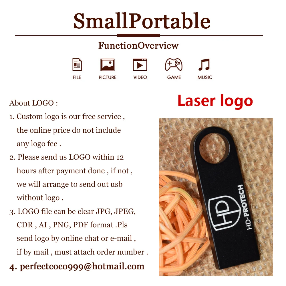 30Pcslot Free Custom LOGO  USB Pendrive 1GB 2GB 4GB 8GB 16GB Music Flash Pen Drive 32GB Memory Stick Company Gift view 2